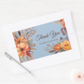 Sticker Rectangulaire Automne aquarelle Rustique Merci Floral Mariage (Enveloppe)