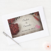 Sticker Rectangulaire Automne Floral Design Parchemin Papier Mariage (Enveloppe)