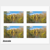 Sticker Rectangulaire Automne Le Long Du Minnesota (Feuille)
