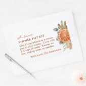 Sticker Rectangulaire Automne Simmer Pot Kits Stovetop Potpourri Étiquet (Enveloppe)