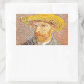 Sticker Rectangulaire Autoportrait impressionniste de Vincent Van Gogh (Sac)