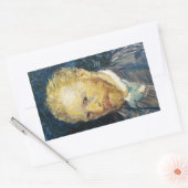 Sticker Rectangulaire Autoportrait Vincent van Gogh peinture fine art (Enveloppe)