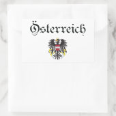 Sticker Rectangulaire Autriche + Armoiries (Sac)