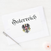 Sticker Rectangulaire Autriche + Armoiries (Enveloppe)