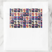 Sticker Rectangulaire Autumn Leaves Rustic Patchwork (Sac)