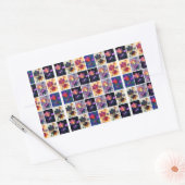 Sticker Rectangulaire Autumn Leaves Rustic Patchwork (Enveloppe)