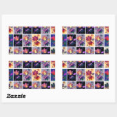 Sticker Rectangulaire Autumn Leaves Rustic Patchwork (Feuille)