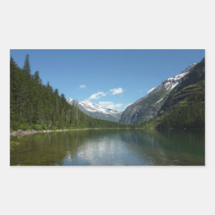 Sticker Rectangulaire Avalanche Lake dans le parc national de Glacier