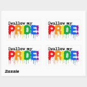 Sticker Rectangulaire Avaler ma fierté (Feuille)