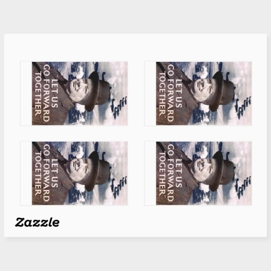 Sticker Rectangulaire Avançons Ensemble (Feuille)