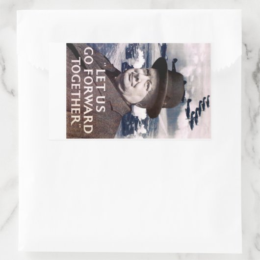 Sticker Rectangulaire Avançons Ensemble (Sac)