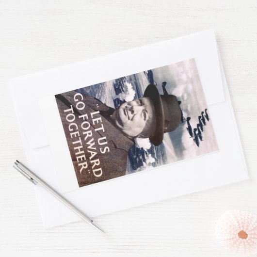 Sticker Rectangulaire Avançons Ensemble (Enveloppe)