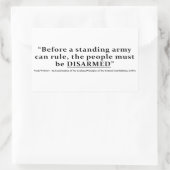 Sticker Rectangulaire Avant qu'une armée ne puisse gouverner le peuple,  (Sac)