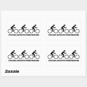 Sticker Rectangulaire Avantages du cyclisme avec des amis (Feuille)