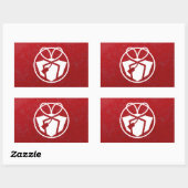 Sticker Rectangulaire Avatar cadeau de Noël (Feuille)