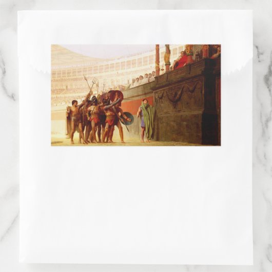 Sticker Rectangulaire Ave Caesar by Jean-Leon Gerome (Sac)