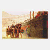 Sticker Rectangulaire Ave Caesar by Jean-Leon Gerome (Devant)