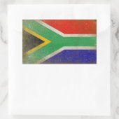 Sticker rectangulaire avec drapeau d'Afrique du Su (Sac)
