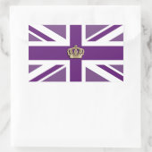 Sticker rectangulaire avec pavillon de la Couronne (Sac)