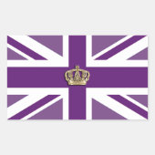 Sticker rectangulaire avec pavillon de la Couronne (Devant)