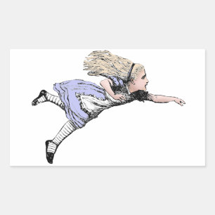 Sticker Rectangulaire Aventure d'Alice au pays des merveilles volante Te