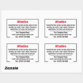 Sticker Rectangulaire Avertissement (Feuille)