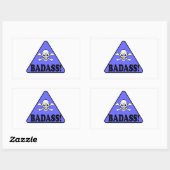 Sticker Rectangulaire Avertissement ! Badass (Feuille)