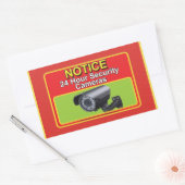 Sticker Rectangulaire Avertissement de la caméra de sécurité (Enveloppe)