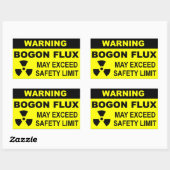 Sticker Rectangulaire Avertissement : Flux de Bogon (Feuille)