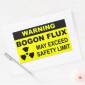 Sticker Rectangulaire Avertissement : Flux de Bogon (Enveloppe)