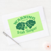 Sticker Rectangulaire AVERTISSEMENT J'ai un Temper irlandais ! de Awesom (Enveloppe)