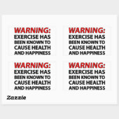 Sticker Rectangulaire Avertissement : L'exercice est connu pour causer l (Feuille)