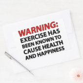 Sticker Rectangulaire Avertissement : L'exercice est connu pour causer l (Enveloppe)
