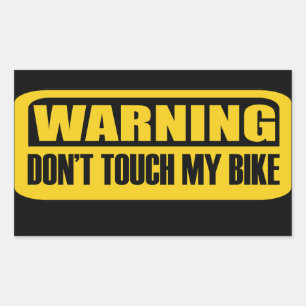 Sticker Rectangulaire Avertissement ne touchez pas à mon vélo