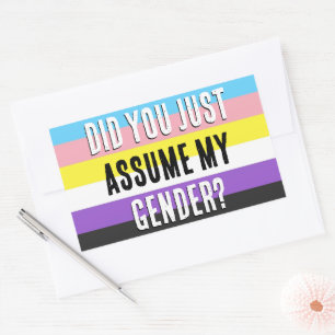Sticker Rectangulaire Avez-vous supposé mon sexe ?