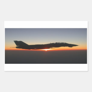 Sticker Rectangulaire Avion de chasse de F 14 Tomcat