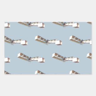 Sticker Rectangulaire Avion Santos-Dumont 14 Bis