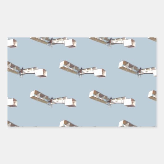 Sticker Rectangulaire Avion Santos-Dumont 14 Bis (Devant)