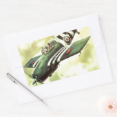 Sticker Rectangulaire Avion vintage (Enveloppe)