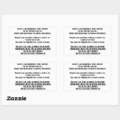 Sticker Rectangulaire avis de distributeur (Feuille)