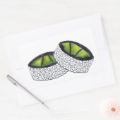 Sticker Rectangulaire Avocado Maki Sushi Roll Restaurant japonais (Enveloppe)