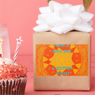 Sticker Rectangulaire Avoir un texte de jour agréable design vectoriel b