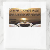 Sticker Rectangulaire Avoir une belle journée et une meilleure citation  (Sac)