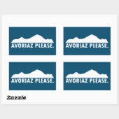 Sticker Rectangulaire Avoriaz France S'Il Vous Plaît (Feuille)