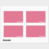 Sticker Rectangulaire Axolotl pink color name (Feuille)
