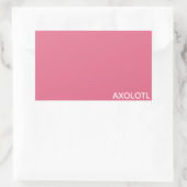 Sticker Rectangulaire Axolotl pink color name (Sac)