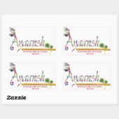Sticker Rectangulaire ayaansh (Feuille)