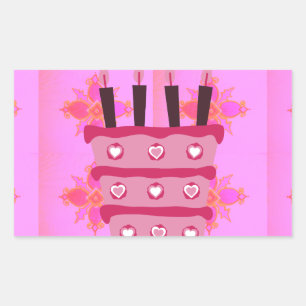 Sticker Rectangulaire Ayez un merveilleux anniversaire heureux