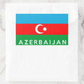Sticker Rectangulaire azerbaïdjan pays drapeau symbole nom (Sac)