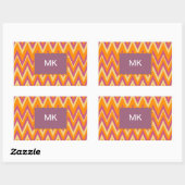 Sticker Rectangulaire Aztec Tribal ZigZag (Feuille)